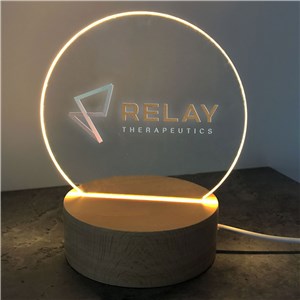Personalized Corporate Round Light Up Sign by Gifts For You Now