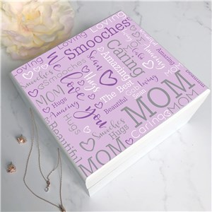 Personalized Colorful Word Art Jewelry box by Gifts For You Now