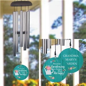 Personalized Gardening Is Cheaper Than Therapy Wind Chime by Gifts For You Now