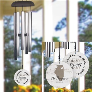 Personalized Home Sweet Home Wind Chime by Gifts For You Now
