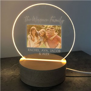 Personalized Photo Round Custom LED Sign by Gifts For You Now