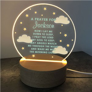 Personalized Prayer Round Light Up LED Sign by Gifts For You Now