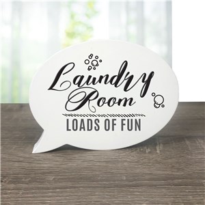 Personalized Laundry Loads of Fun Word Bubble Sign by Gifts For You Now