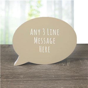 Personalized Any 3 Line Message Word Bubble Sign by Gifts For You Now