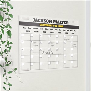 Personalized School Color Calendar Acrylic Sign by Gifts For You Now