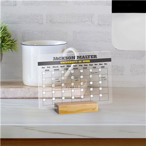 Personalized School Color Calendar Acrylic Tabletop Sign by Gifts For You Now