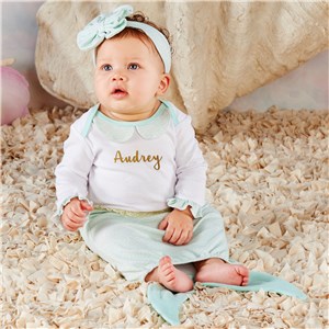 Image of Mermaid Personalized Baby Outfit Set