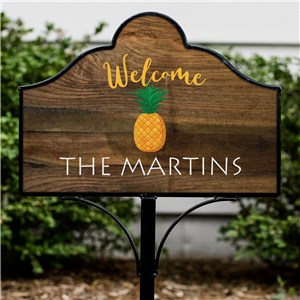 Personalized Welcome Pineapple Magnetic Sign by Gifts For You Now