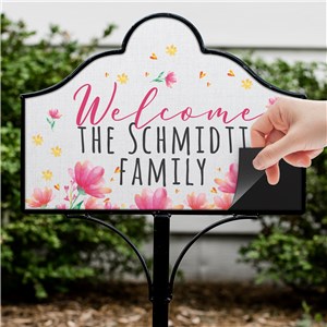 Personalized Spring Welcome Magnetic Sign by Gifts For You Now
