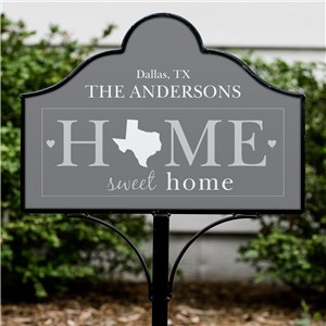 Personalized Home Sweet Home Magnetic Sign by Gifts For You Now
