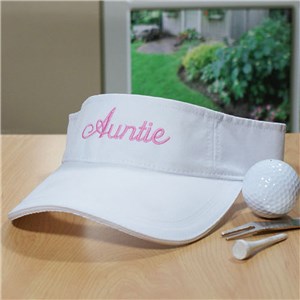 Personalized Embroidered Woman's Visor by Gifts For You Now