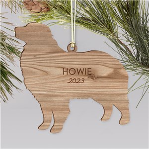 Personalized Engraved Dog Breeds Wood Cut Holiday Christmas Ornament by Gifts For You Now