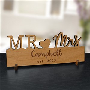 Personalized Engraved Couple's Wood Plaque by Gifts For You Now