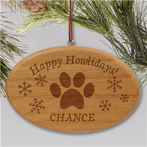 Personalized Meowy Christmas Or Happy Howlidays Pet Holiday Christmas Ornament by Gifts For You Now