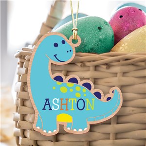 Personalized Dinosaur Easter Basket Tag by Gifts For You Now