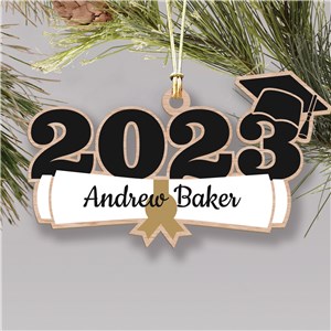 Personalized Grad Year Wood Christmas Ornament by Gifts For You Now