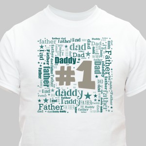 Father's Day is a perfect time to celebrate your Dad#44; Grandpa#44; Papa amp; Uncle. Give them their own Personalized #1 Word-Art Personalized Shirts For Dad. Customize with any title#44; such as Dad or Grandpa to make great Personalized Father's Day shirts. Choose between Black#44; Red#44; Blue or White ink color for the #1. Select the color of your words in the Word-Art area from our drop down collection.