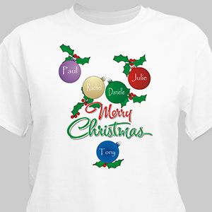 Merry Christmas T-Shirt | Personalized Christmas Shirt