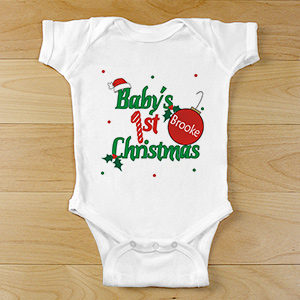 Personalized Baby's 1st Christmas Creeper by Gifts For You Now