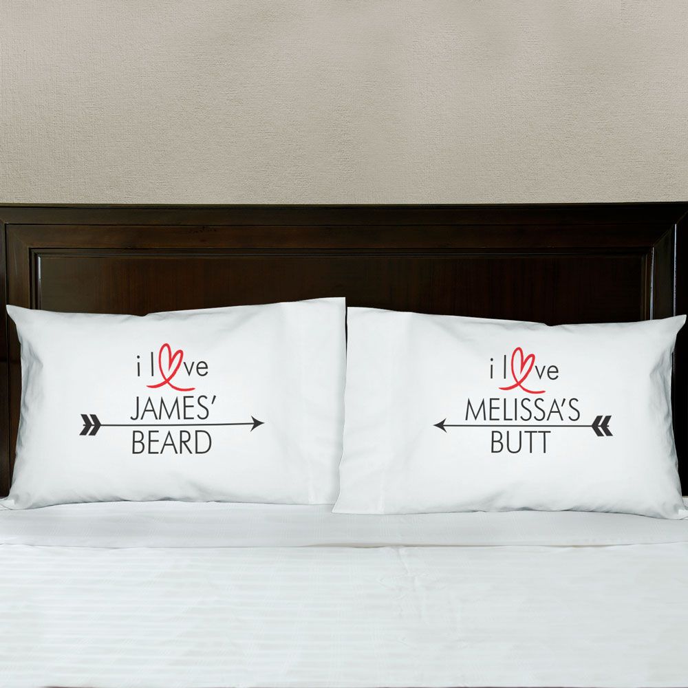 Personalized I Love Pillowcase Set GiftsForYouNow