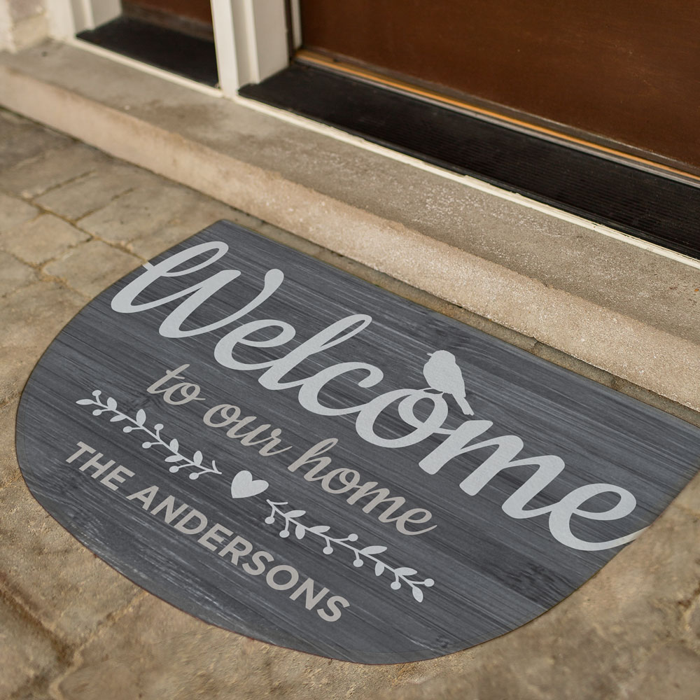 Personalized Welcome To Our Home Doormat | Personalized Welcome Mat