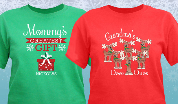 Personalized Family Christmas Shirts and Apparel