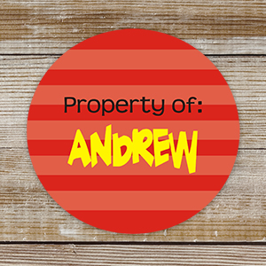 Property Of Labels | Personalized Property Of Round Labels ...