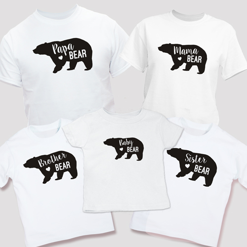 Personalized Family Bear T-Shirts | Papa Bear | GiftsForYouNow