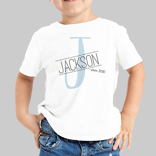 Initial Personalized Youth TShirt GiftsForYouNow