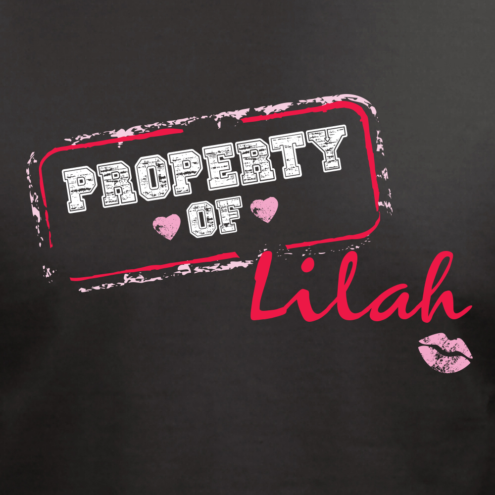 Personalized Property Of Black T-Shirt | Personalized Valentines Shirt