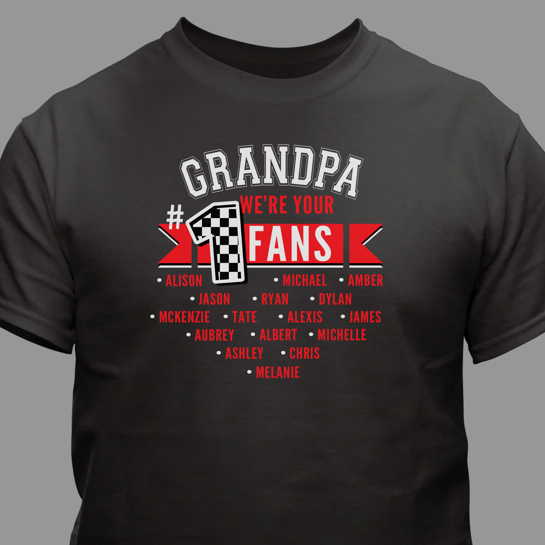 Personalized #1 Fan T-Shirt | Personalized Father's Day Shirts