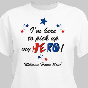 Welcome home My Hero Personalized Military T-shirt | Personalized T-shirts