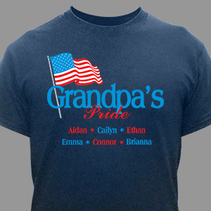 Personalized USA Pride T-Shirt | Personalized Grandpa Shirts
