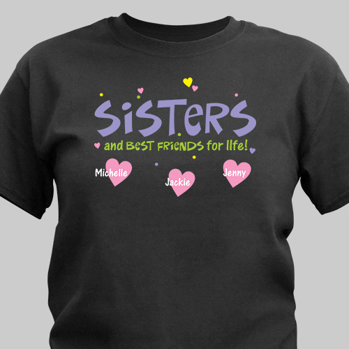 Personalized Sisters and Best Friends T-Shirt | Personalized T-shirts