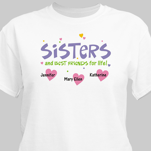 Personalized Sisters and Best Friends T-Shirt | Personalized T-shirts