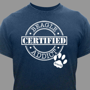 Image of Personalized Certified Dog Addict T-Shirt
