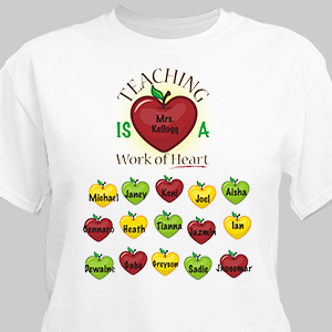 Image of Personalized Teacher's Apples T-Shirt