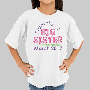 Image of Personalized Big Sister T-Shirt