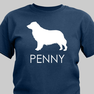 Image of Personalized Dog Breed Silhouette T-Shirt