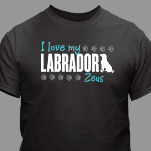 Image of I Love My Dog Personalized T-Shirt