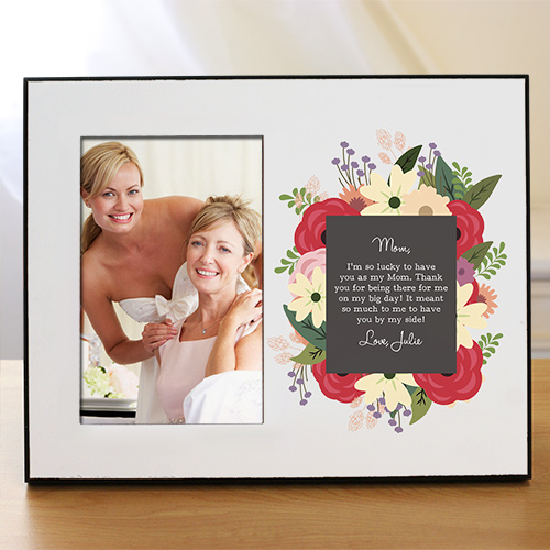Personalized Floral Wedding Message Frame GiftsForYouNow