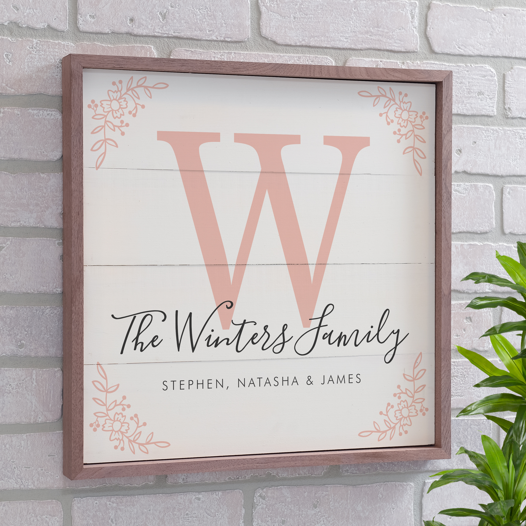 Personalized Family Framed Wall Sign | Personalized Family Name Wall Signs
