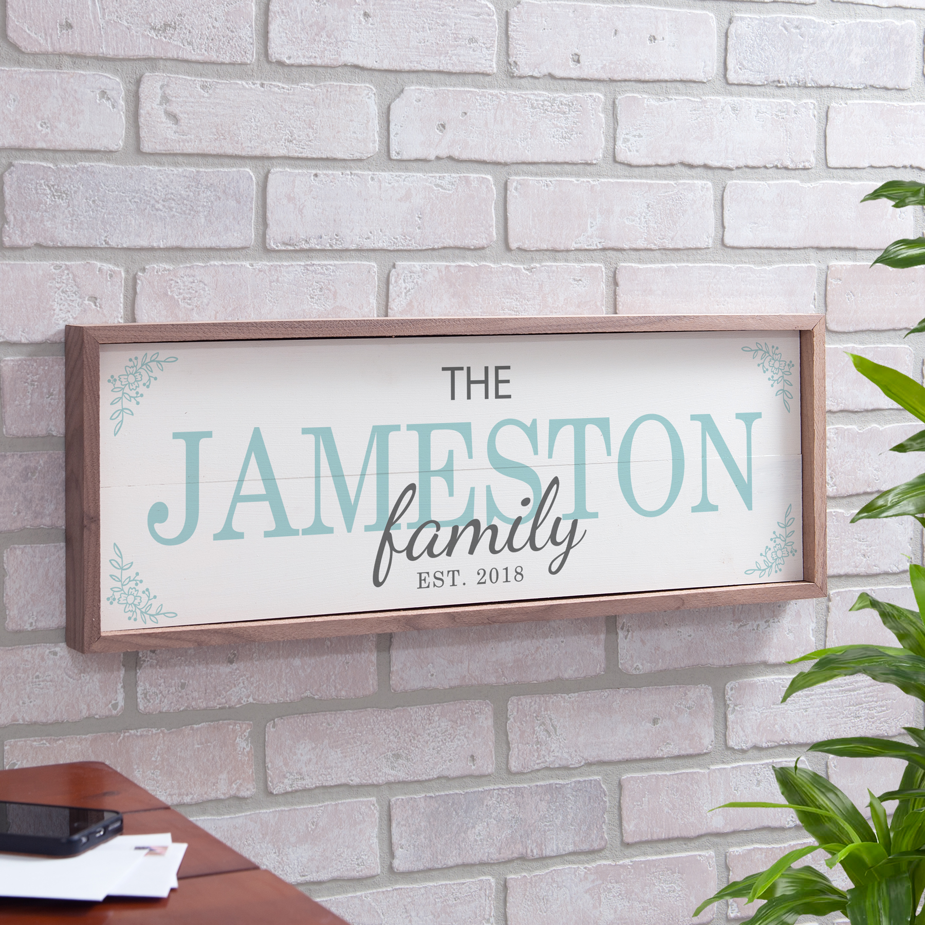 Personalized Family Framed Wall Sign | Family Name Wall Art