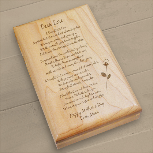 To My Daughter... Mother's Day Valet Box | Personalized Keepsake Box