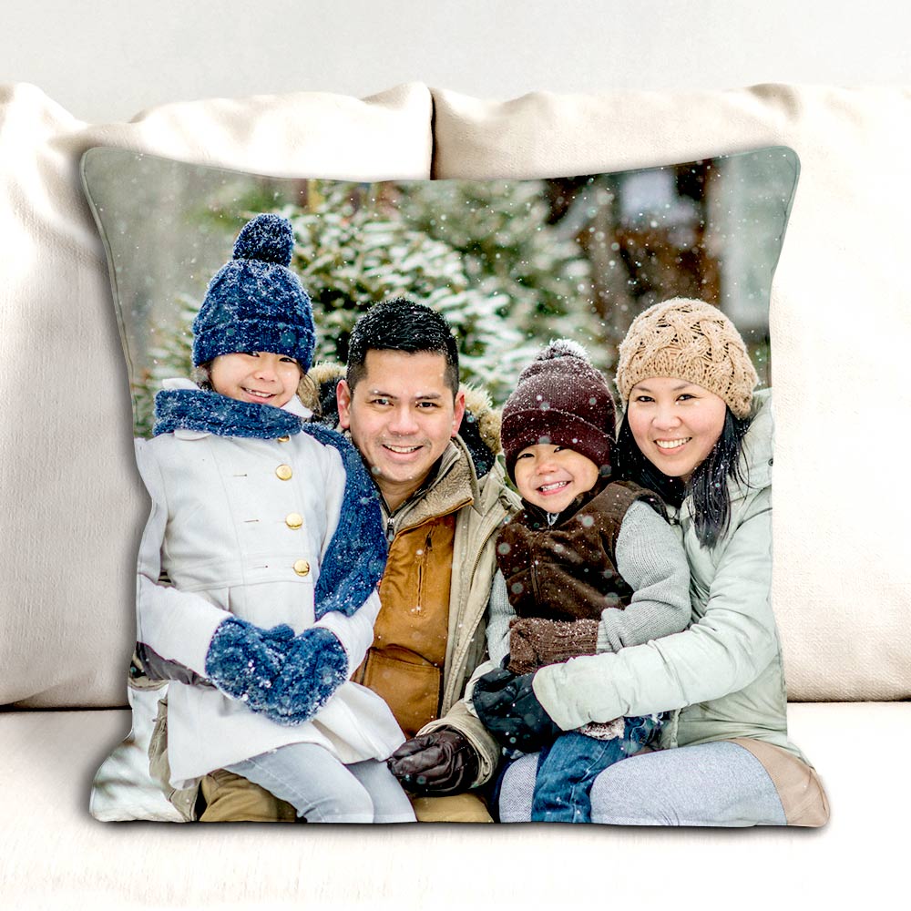 personalized photo throw pillow