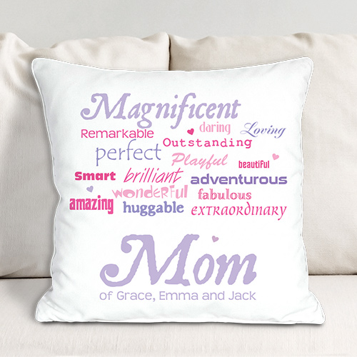 Personalized Mother's Day Throw Pillow for Mom Mom Pillow