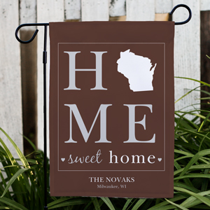 Personalized Home Sweet Home Welcome Garden Flag by Gifts For You Now