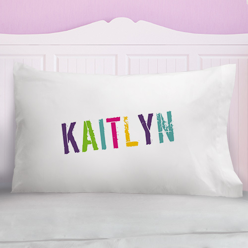 Personalized Any Name Pillowcase Colorful Name Pillowcase