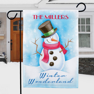 Snowman Personalized Garden Flag | Personalized Christmas Flags