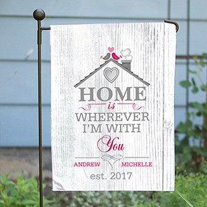 Personalized Map Garden Flag - Best Gift For Couple - Happily Retired Together main image 1